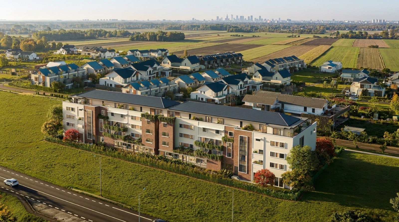 Aerial exterior scene