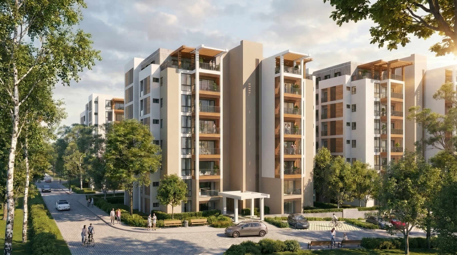 Building facade scene